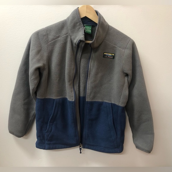 L.L Bean Boys fleece zip up jacket medium 10/12 - Picture 12 of 12